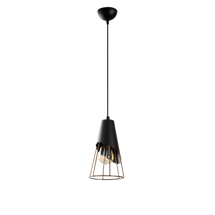 Opviq Lámpara de araña industrial ajustable Negro